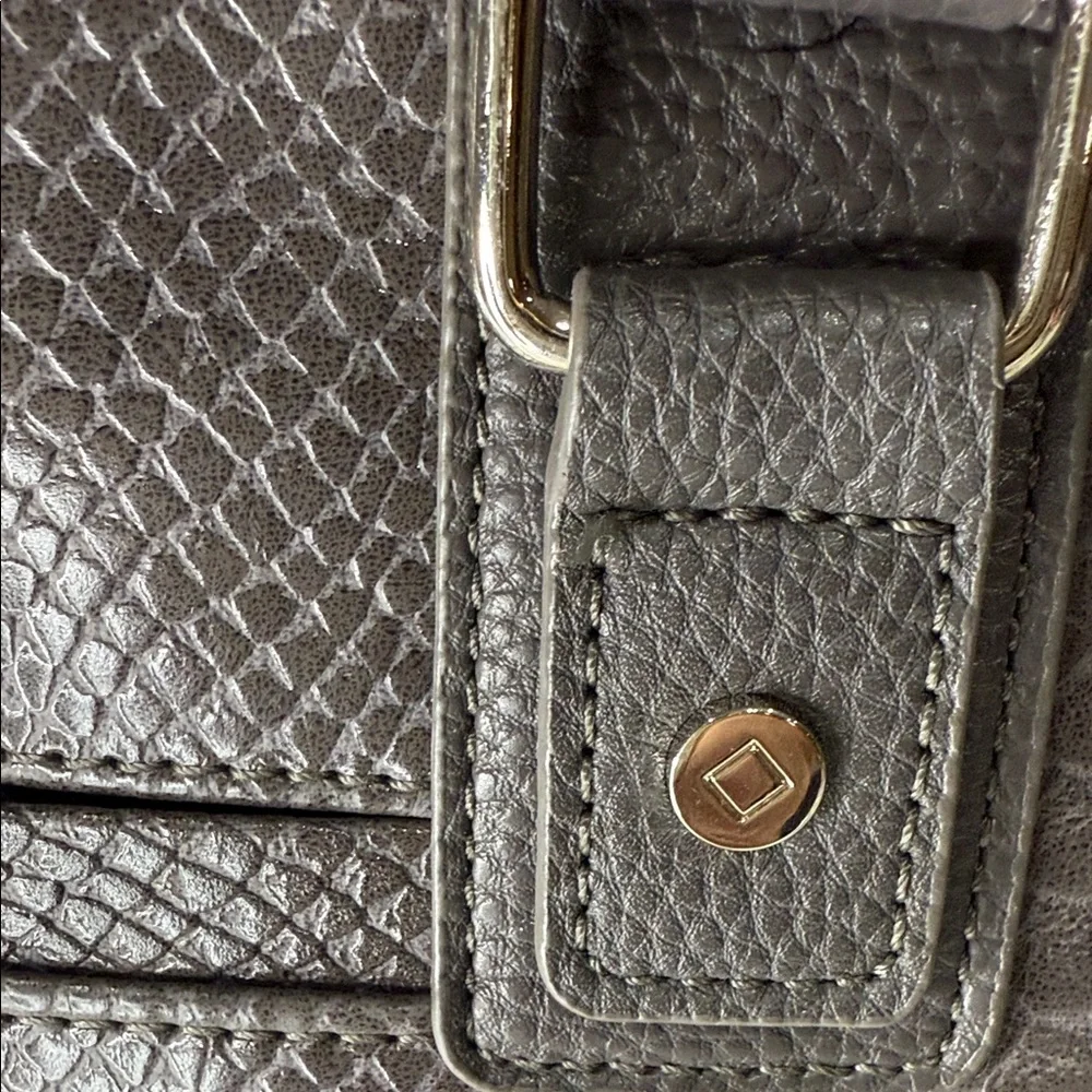 Thirty-One Gray Textured Tote/Crossbody Bag